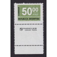 ARGENTINA 1976 GJ 1732ACJ ESTAMPILLA CON COMPLEMENTO NUEVA MINT PAPEL FLUOR TIZADO U$ 50